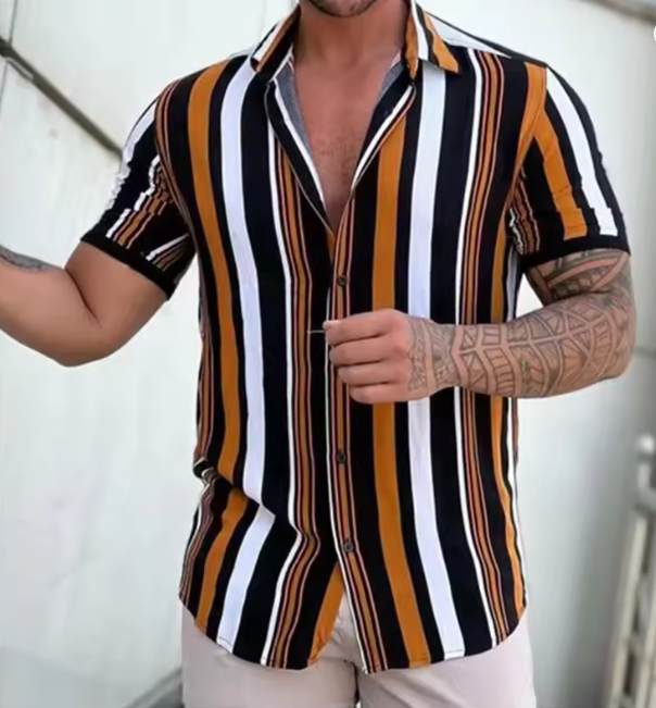 Mens Striped Casual Shirt
