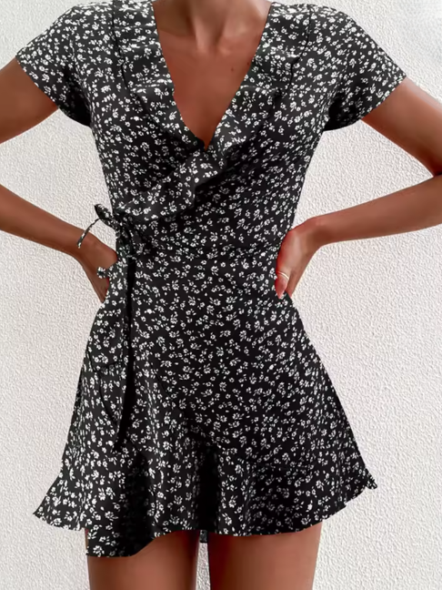 Women's Floral Mini Dress - Image 4